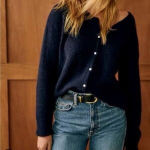Sezane Midnight Blue Cardigan